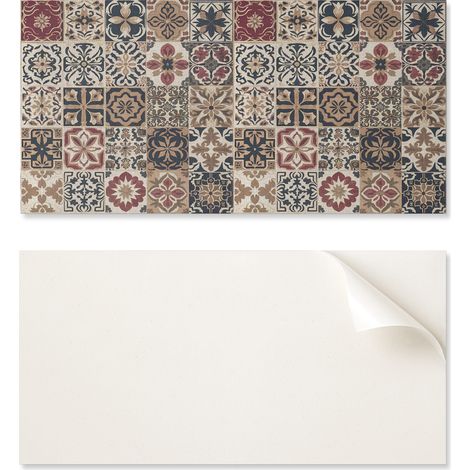 Baldosas de vinilo con motivos para una f谩cil transformaci贸n de la pared. Dise帽os de mosaico en formato de 10x40x20 cm.