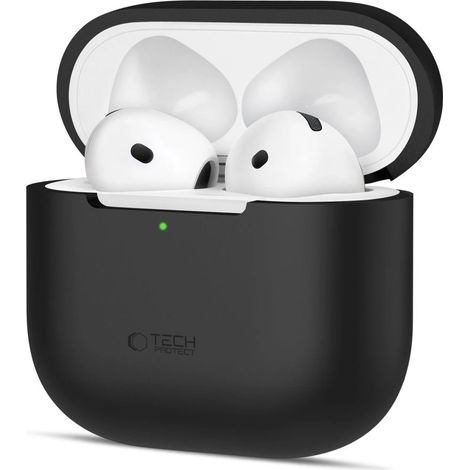 Tech-Protect Silikonhülle für Apple AirPods 4 – Schwarz (1/5)