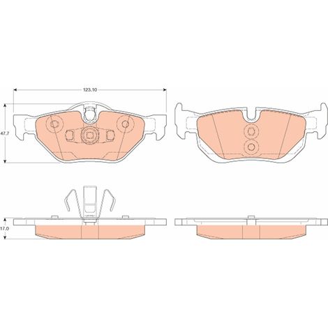 Hintere Bremsbeläge GDB2050 TRW (1/4)