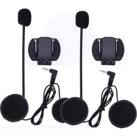 Kit Mains-Libres V6 V4 2 Pièces Accessoires Pour Casque de Moto Oreillettes et Support à clip (1/4)