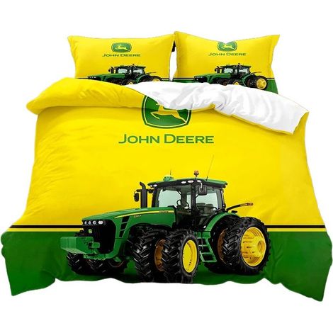 Ensemble de literie pour tracteur, impression 3D, microfibre, noir, vert, rouge, bleu et marron. ZQ91063-70X133cm, ensemble deux pièces (1/2)