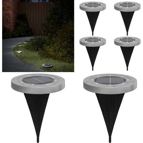 Solar-Bodenleuchten mit Erdspieß 4 Stk. Warmweiß - Solarlaterne - Gartenbeleuchtung - Außenscheinwerfer - LED-Strahler - Solarbetriebene Lampen - Home & Living (1/5)
