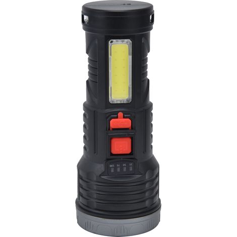 Lampe torche LED avec éclairage latéral COB, rechargeable par USB, ultra-lumineuse et portable pour l'extérieur. (1/5)