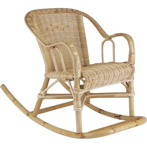 Rocking-chair enfant en rotin (1/2)