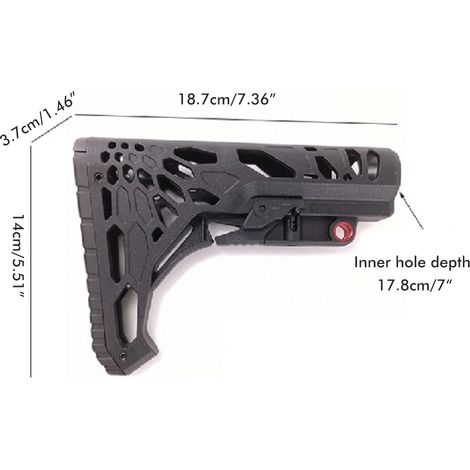 Accessoires de modification pour sports de plein air, crosse fixe, étui Pythons Grain Hollow Nylon léger à point rouge, support de queue. (1/5)