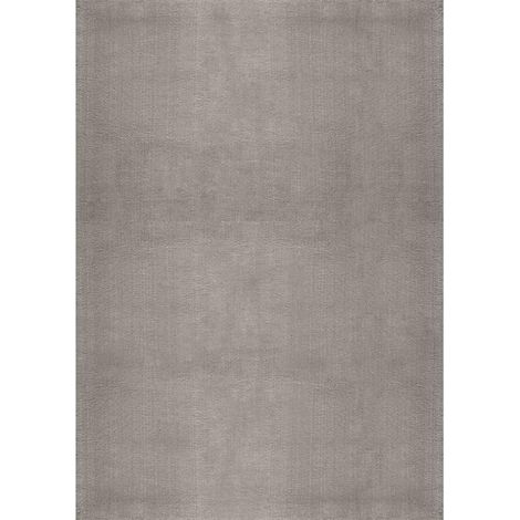 Tapis LYN10 LAVABLE 30°C 140x200 Argent, tapis shaggy uni à longs poils (1/5)