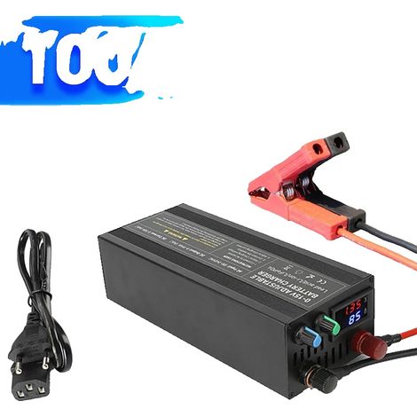 Chargeur de batterie, capacité de 100A, tension et courant réglables, CT100A 12.8V Clip, prise EU-b (1/2)