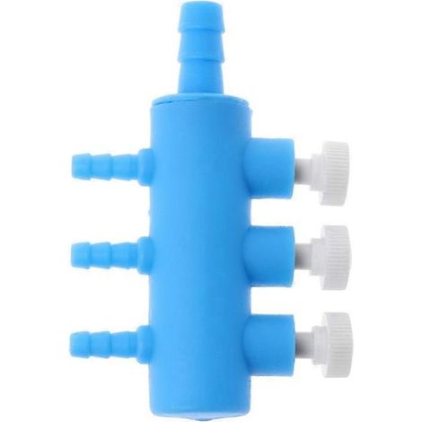 Distributeur d'eau pour aquarium, connecteur en plastique 2/3/4/5/6 voies avec vannes indépendantes, interrupteur séparé - 3 têtes - régulateur de débit pour système d'aquarium. (1/4)