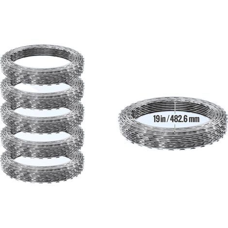 Alambre de púas, diseño de doble espiral, construcción de acero galvanizado, SRBW17.5 (1/2)