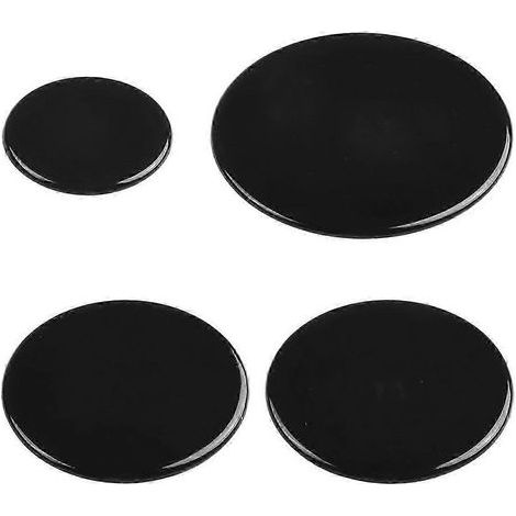 Lot de 4 chapeaux de brûleur pour cuisinière à gaz (55 mm / 75 mm / 100 mm) — Convient aux brûleurs et diffuseurs de flamme de fours et cuisinières à gaz accessoires de cuisine modèle à dessus plat.