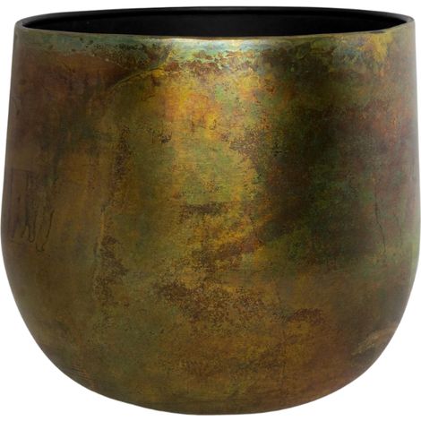Pot de fleurs Design Vintage Vert pour Jardin et Terrasse Ø39 x H33 cm - PANGIVO