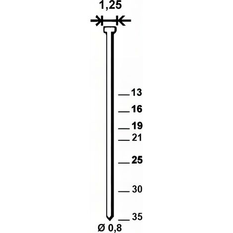 20 000 finettes microbrads galvanisés en bande D. 0,8/1,25 x L. 16 mm JA-16 - 6JA161 Alsafix
