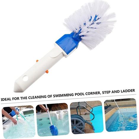Brosse d’angle R9Z3 pour piscine – Nettoyage manuel des gouttières et recoins – Accessoire de lavage haute pression (1/5)