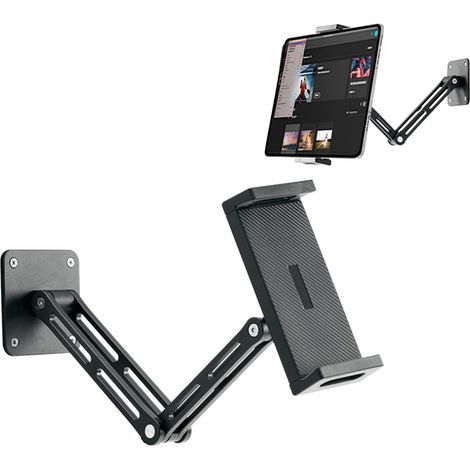 Support mural en porte-à-faux, alliage d'aluminium-Adapté aux téléphones portables et aux tablettes, avec pinces rétractables (1/5)