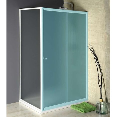 Aqualine Cabinas de ducha - Pared lateral Amadeo 80 cm, cristal esmerilado BRICK BTP80