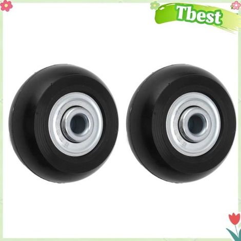 Tbest Remplacement de roulettes de valise 2 pièces valise roulettes remplacement muet caoutchouc pivotant roulettes outillage kit (1/5)
