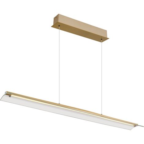 Globo Muriella Lampada a sospensione da soffitto con paralume in vetro satinato opaco color ottone LED 3000K (1/5)