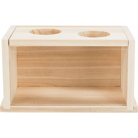 Vaschetta da bagno in legno 20×12×12cm per conigli e roditori