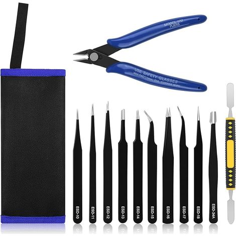 Tweezers, ESD Precision Tweezers and Micro Wire Cutter (1/5)