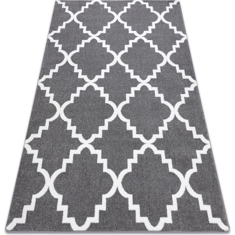 Teppich SKETCH - F343 grau /weiß trellis grey 280x370 cm