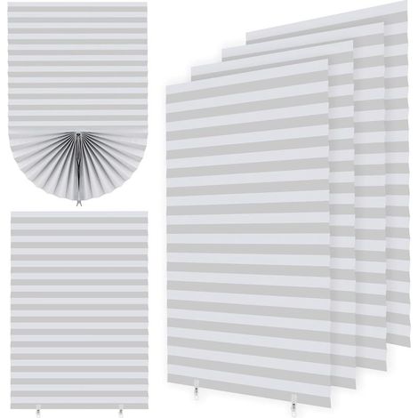 (Blanc,60W x 150H cm)4 Store occultant Autocollant pour fenêtre,Stores occultants temporaires pour fenêtres sans perçage,Stores à Coller sur Les Rideaux,la Chambre et la Salle de Bain (1/5)
