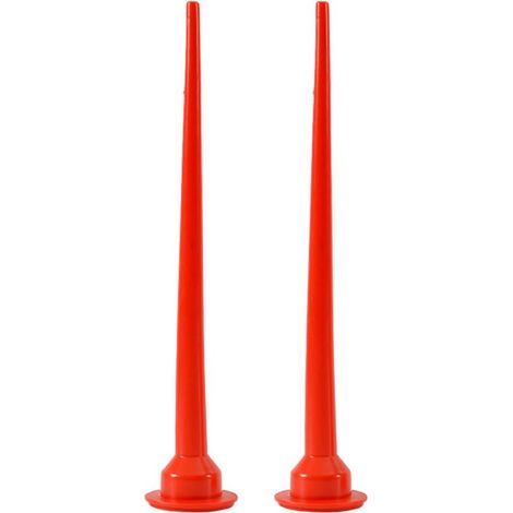 Buses cnes en silicone de 30 cm, 2 buses cnes en plastique, outil de calfeutrage rouge, applicateur de buse de calfeutrage pour pistolet à calfeutrer (B) (1/4)