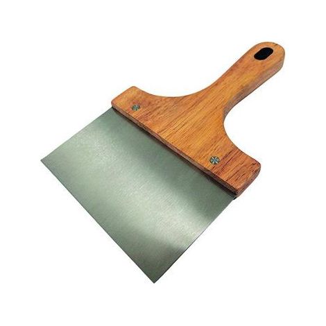 Raschietto per barbecue Sandri, inox manico legno, 24x15,5 cm (1/2)