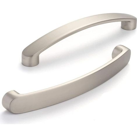 Lot de 6 Poignee de Meuble Poignées de porte de cuisine chromées- poignee meuble de cuisine Nickel Brossé Poignée Cuisine Brossé Entraxe 160mm (1/4)