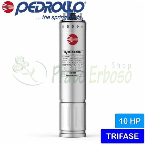 4PD / 10 - Motor trifásico rebobinado de 10 HP de 4 "