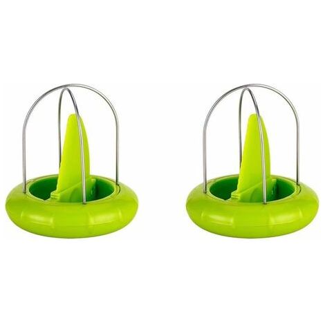 2 Pièces Trancheuse de Kiwi Peeler Slicer Kiwi Cuillère à Fruits Couteau avec Cutter Plastique Fonctions 3en1 Facile à Manier Peel Divider Tools Portable pour Fruit Kiwi Mango Kitchen Tool(verte,7 7cm (1/5)