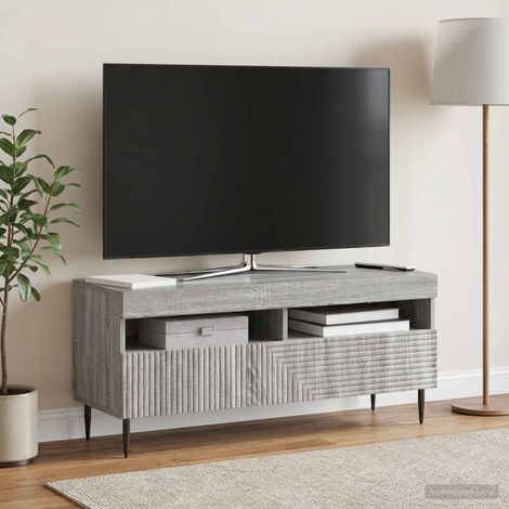 vidaXL Mueble de TV LED HAARLEM 100 x 35 x 43 cm Sonoma gris (1/5)