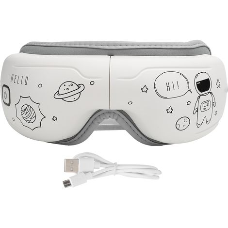 Masseur oculaire pour enfants USB blanc, compresse chaude à température constante, appareil de protection des yeux