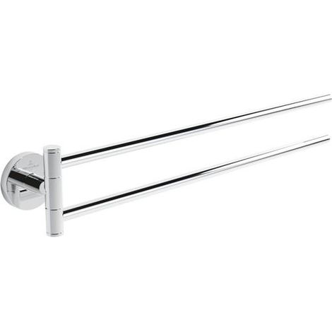 Villeroy & Boch Doppia Barra Portasciugamani a parete 366 mm - Cromo