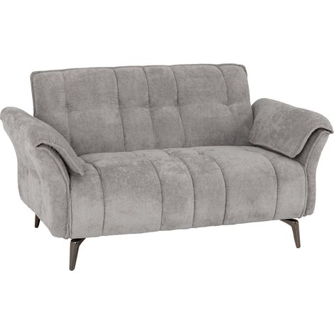 Amalfi 2 Seater Sofa - L83 x W156 x H86 cm - Grey Fabric (1/4)