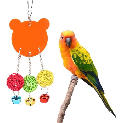 Jouet à mâcher en plastique sûr, piquet non toxique pour cage à oiseaux, amusant et adapté aux oiseaux de compagnie. (1/5)