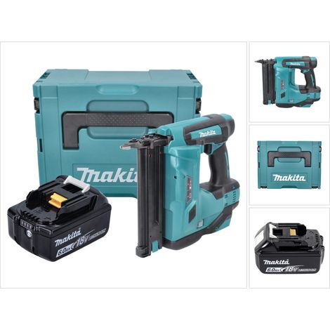 Makita DBN 500 G1J Akku Stauchkopfnagler 18 V 15-50 mm + 1x Akku 6,0 Ah + Makpac - ohne Ladegerät