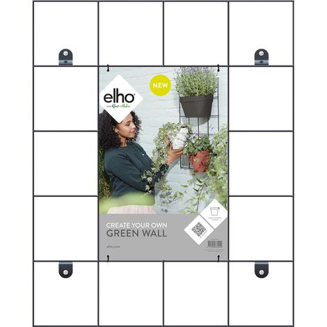Elho Loft Urban Green Wall Rack 59 Living Black Accessori Rettangolare