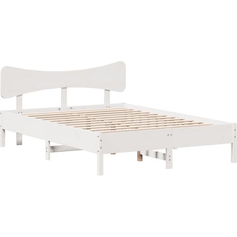 Maison Exclusive - Giroletto senza Materasso Bianco 135x190 cm Legno Massello Pino