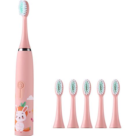 Brosse à dents électrique pour enfants - 6 têtes, IPX7, minuteur intelligent-AquaForge