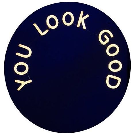 BLOGO Specchio Luminoso al Neon "Mirror Mood - You Look Good"