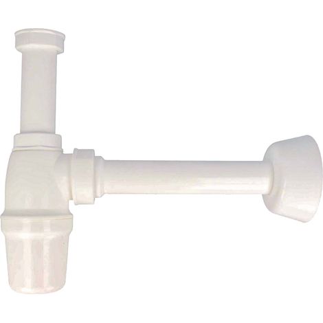 tecuro Flaschengeruchsverschluss Siphon für Waschtisch, 1 1/4 Zoll - Kunststoff weiß (1/5)