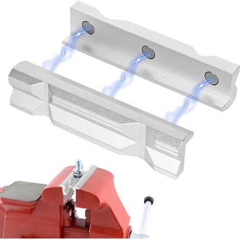 x Schraubstock-Schutzbacken (125 mm) aus Aluminiumlegierung, geeignet für Werkbänke, präzise Passform – universell für 5-Zoll-Schraubstock (1/5)