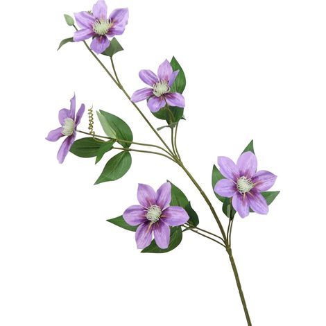Künstliche Clematisblume, wunderschöne, farbenfrohe Jungpflanzen, bereit für Gartenvase und Tischdekoration (230111QY06-2) (1/5)