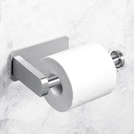 Support Papier Toilette sans Percage,Porte Papier Toilette Adhesif,Derouleur Papier Toilette Murale sans Perçage,Accroche Papier Toilette (1/5)