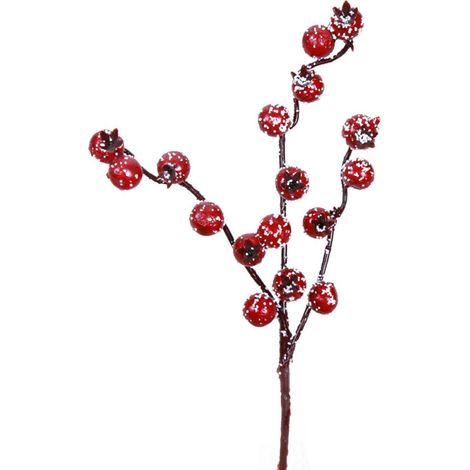 Jeffergarden Décoration de Noël en mousse artificielle, baies, accessoire de bricolage, accessoire photo, grenade artificielle 24,5 cm (1/5)