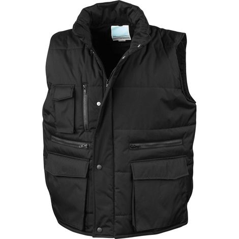Result Gilet da lavoro trapuntato Nero XXL
