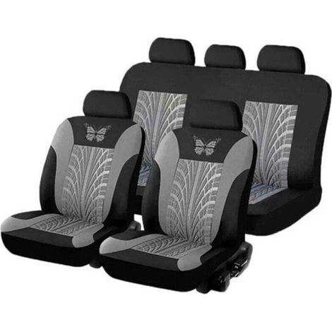Housse Siege Voiture , Ensemble de Housses de Siège Auto Universelle ,Couvre Sieges pour Avant et Arrière Grise (1/4)