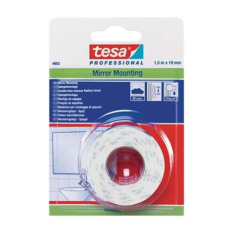 NASTRO BIADESIVO SPECCHI MOUNTING 66952 TESA - MM 19 ML 1,5- 12 pezzi