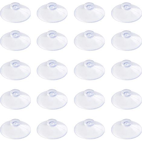20 Pack Ventouses Transparentes Ventouses en Plastique PVC de 2 cm sans Crochets pour la décoration et l'organisation de la Maison (1/5)