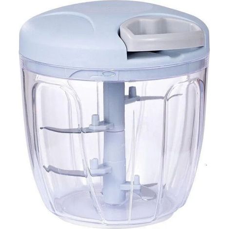 Hachoir Manuel À Cordon - Lame En Acier Inoxydable 420 - Pour Ail Oignon Carotte Tomate Viande - Capacité 500 ml Et 900 ml - Idéal Cuisine Maison Et Bureau (1/4)